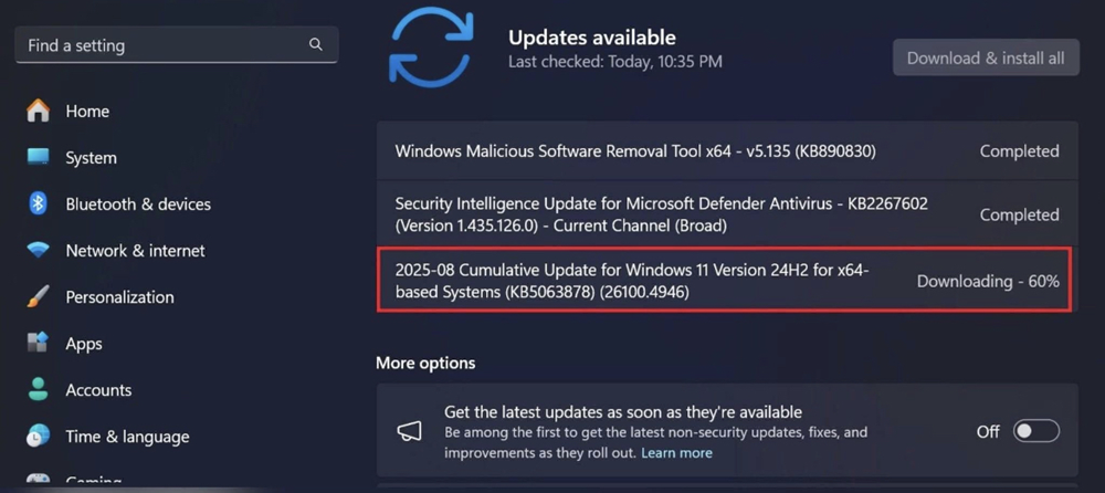 Bản cập nhật Windows 11 bị lỗi dẫn đến mất dữ liệu