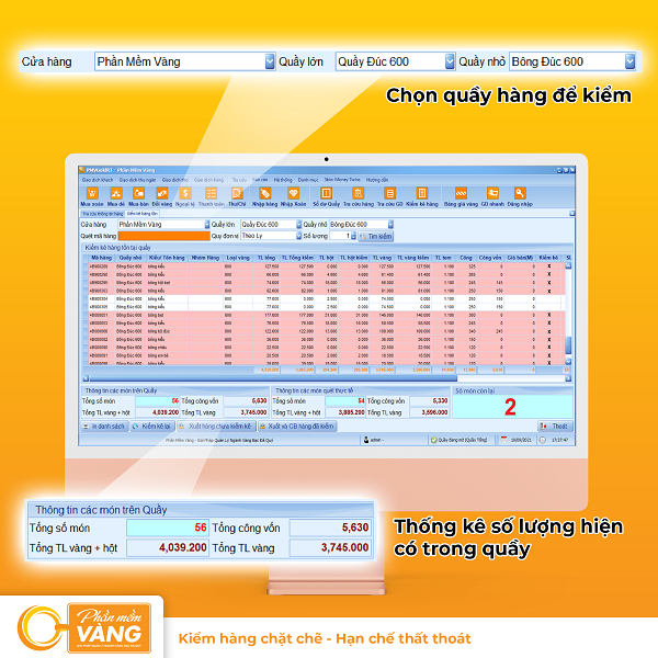 Kiểm hàng chặt chẽ, hạn chế thất thoát cho tiệm vàng