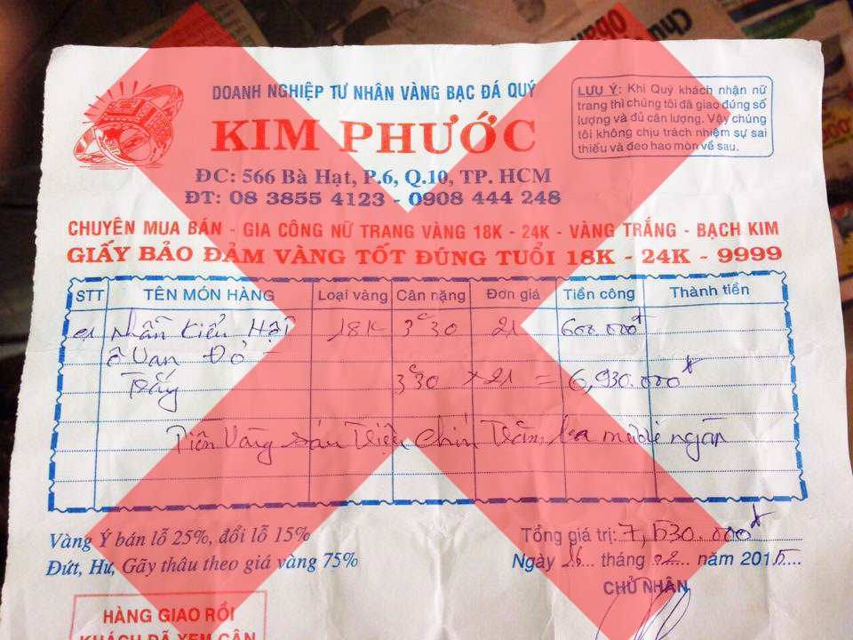 hoa don lam gia tiem vàng kim phuoc